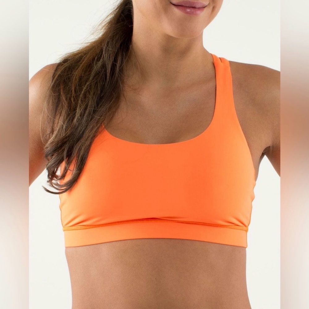 Lululemon ENERGY BRA ORANGE SODA NWOT SIZE 8